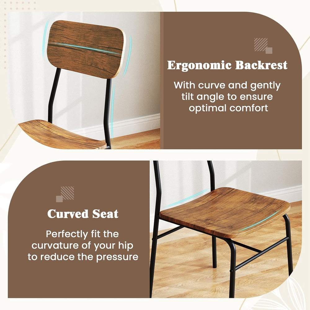Giantex 3-Piece Dining Table Set, Kitchen Table Chairs Set with Dinner Table,...