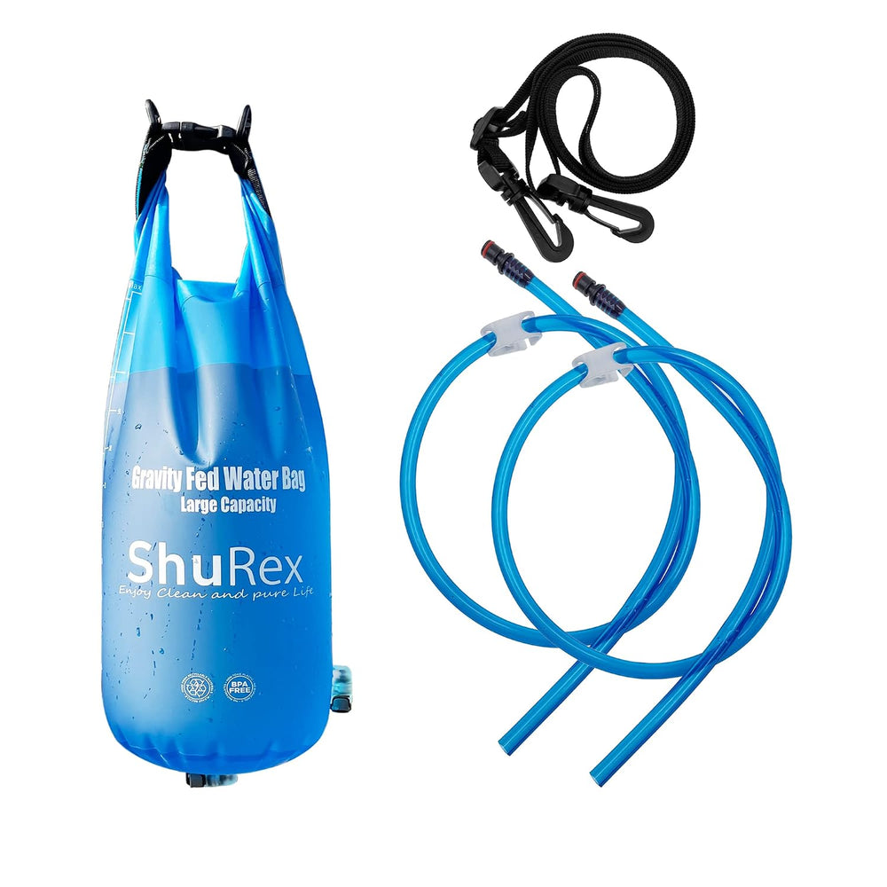 12L/3-Gal Gravity-Fed Water Bag with 2 Outlet Pipes