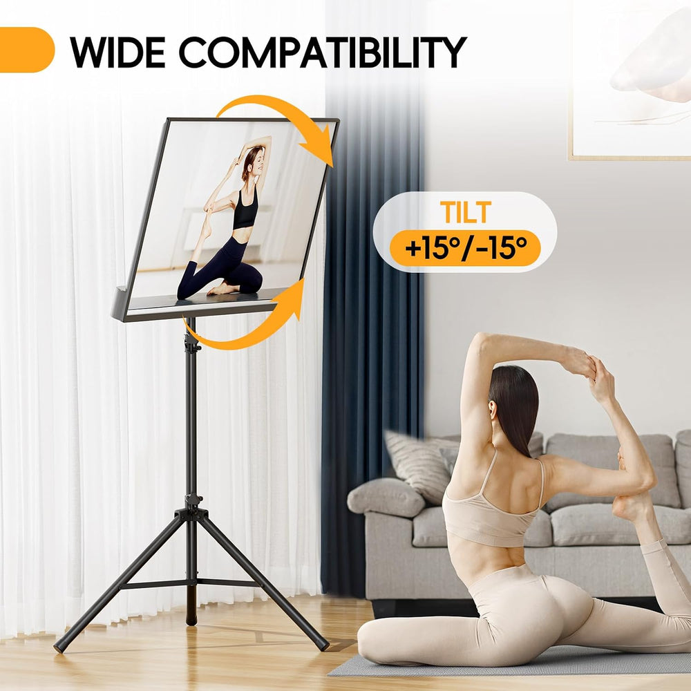Tripod TV Stand for 25-70" TVs, Adjustable & Foldable, Black | ±15° ...