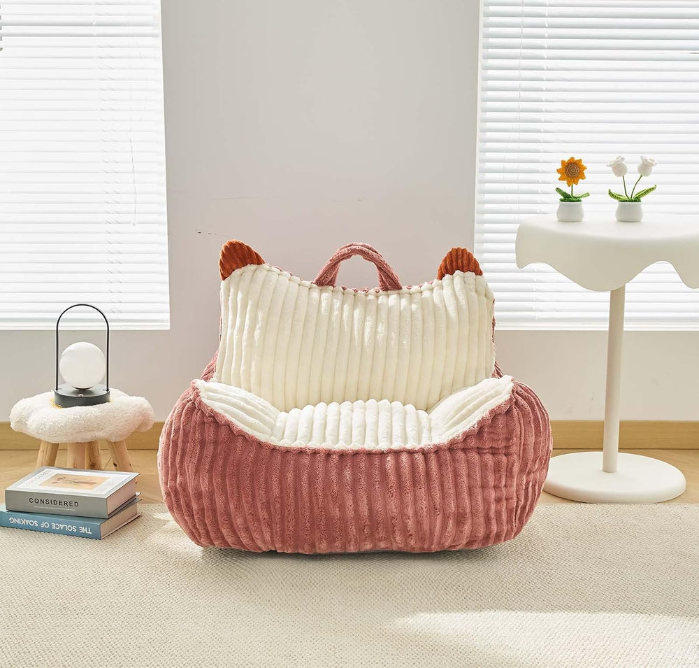 Kisoy Bean Bag Chair, Bean Bag Sofa with Memory Foam Filler for Boys and Girl...