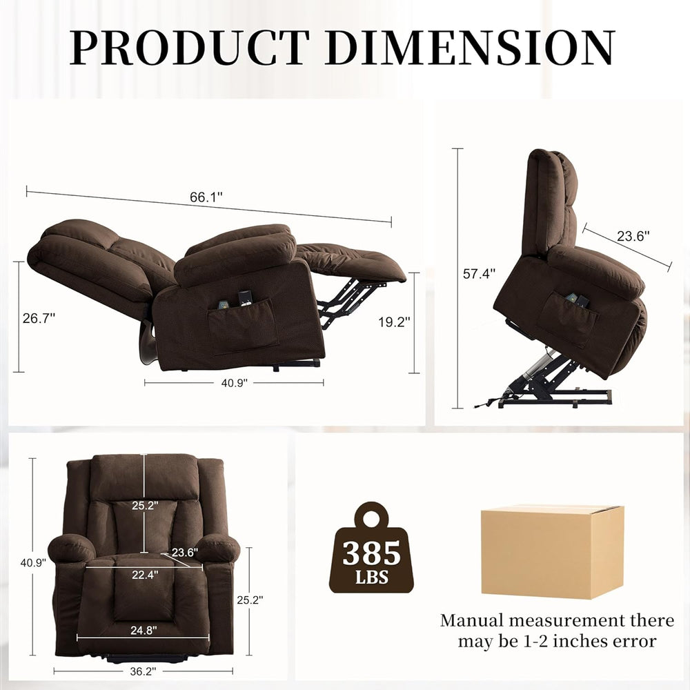 Korser Dual Motor Power Lift Recliner Chair for Elderly with Massage and Heat...