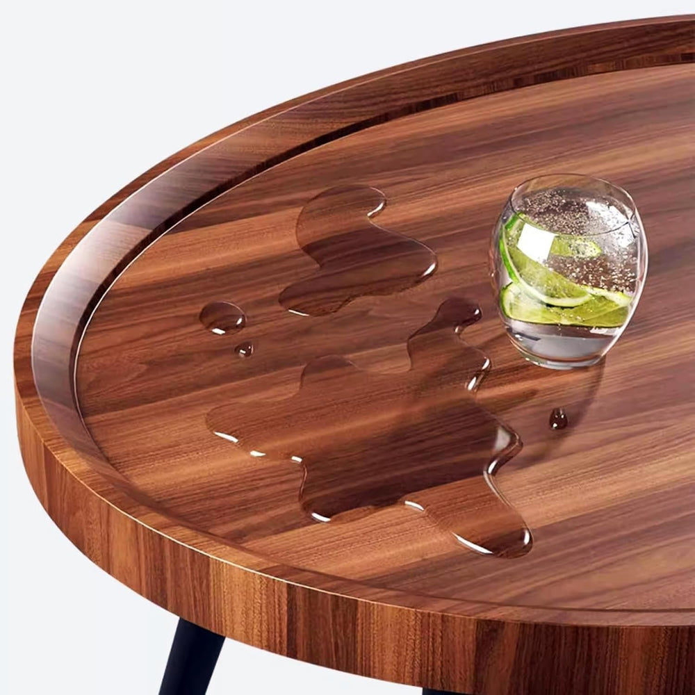 Small Round Side Table, 2-Tier Mid Century Modern Side Table, Round End Table...