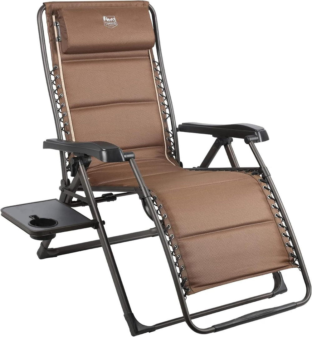 TIMBER RIDGE Zero Gravity Chairs, Folding Recliner Chair Padded with Cup Hold...