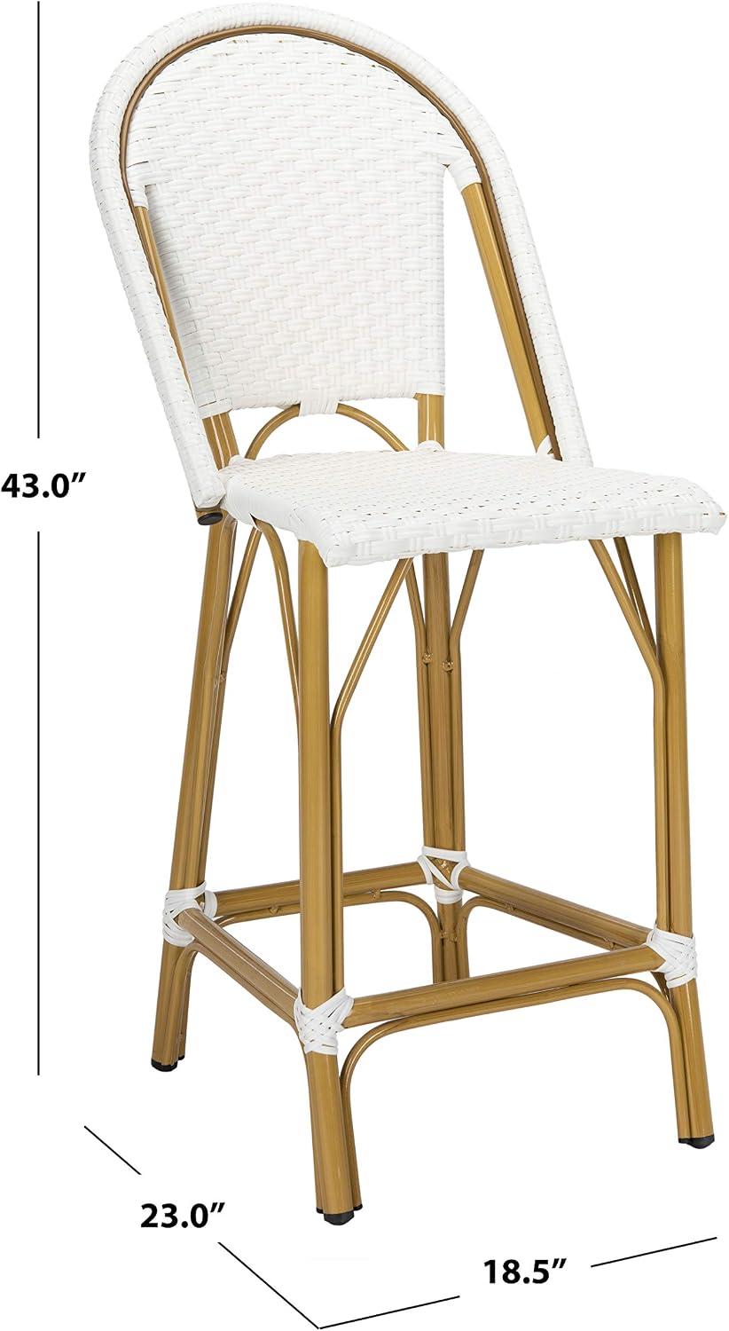 Safavieh PAT4019A Collection Gresley Navy and White Indoor/Outdoor Stacking F...