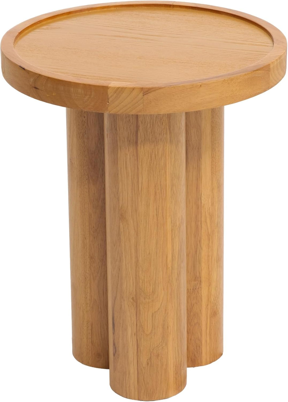 Christopher Knight Home Benny Round Solid Wood End Table, Wooden Side Table w...