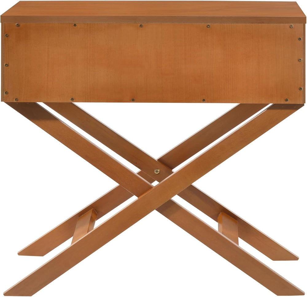 Elegant Oak Contemporary Nightstand,for Small Spaces