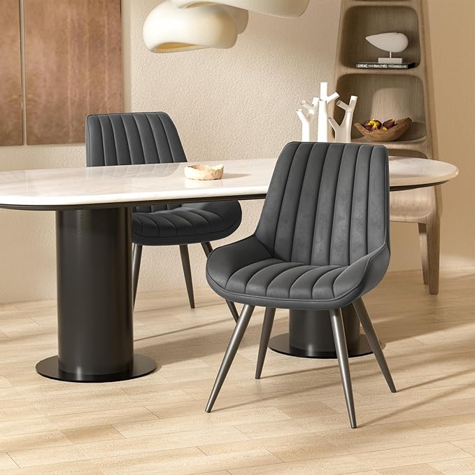 Nalupatio Modern Dining Chairs Set of 2, Comfy Dining Room Chairs with Thick ...
