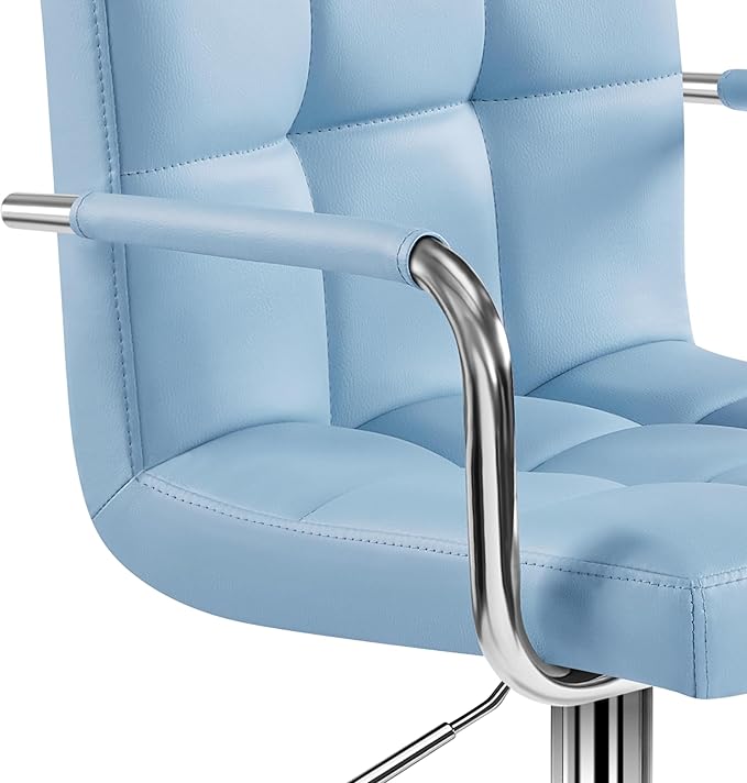 Yaheetech Bar Stools Set of 2, PU Leather Adjustable Swivel Barstools, Hydrau...