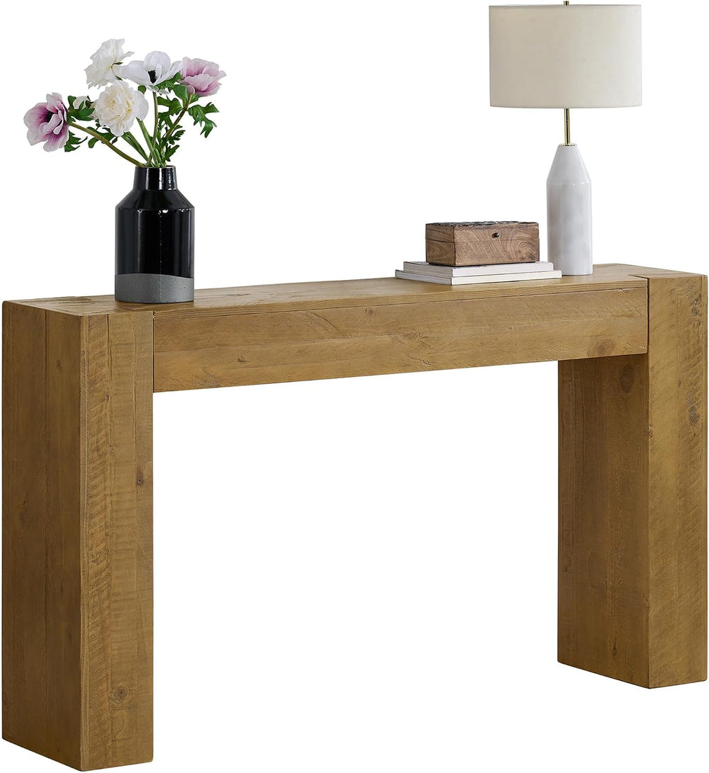 Alaterre Furniture Stockyard Solid Wood Console Table - 56 Inch Modern Farmho...