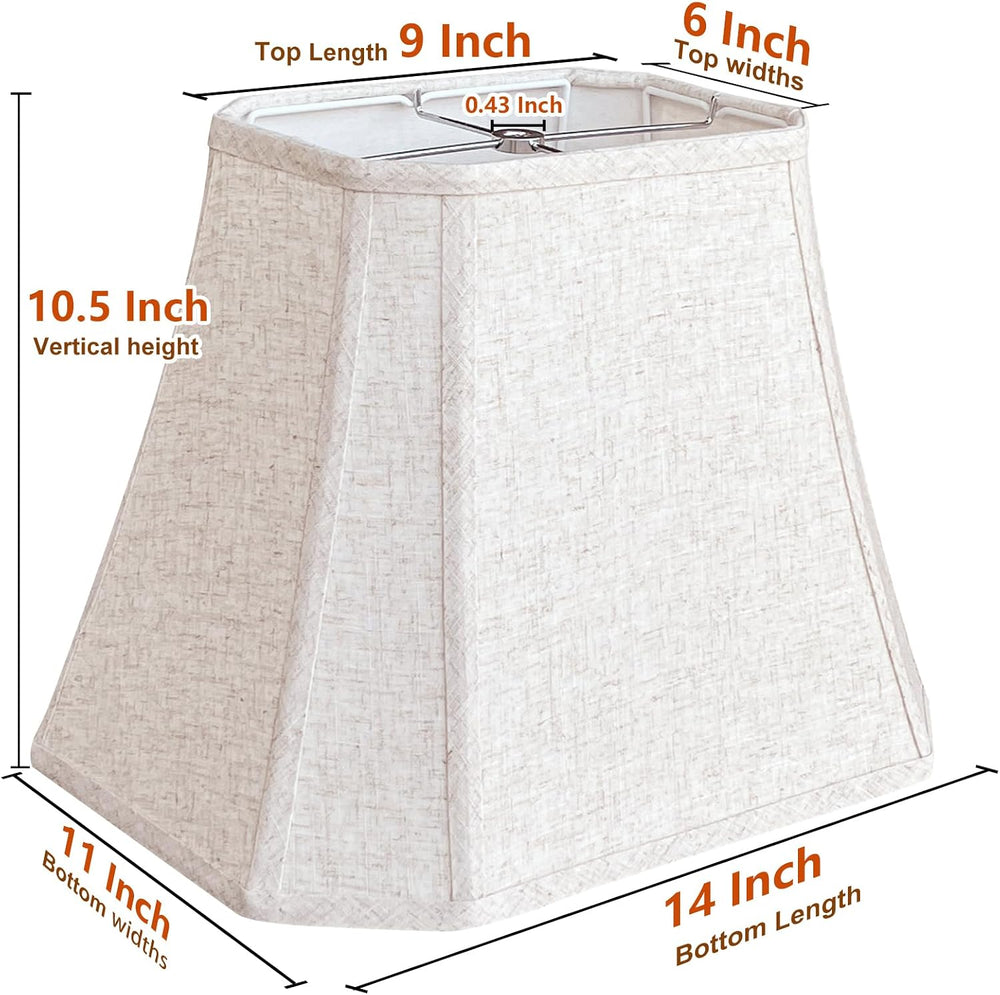 TOOTOO STAR Linen Lampshade, (6 x 9)" x (11 x 14)" x 10.5" Rec...