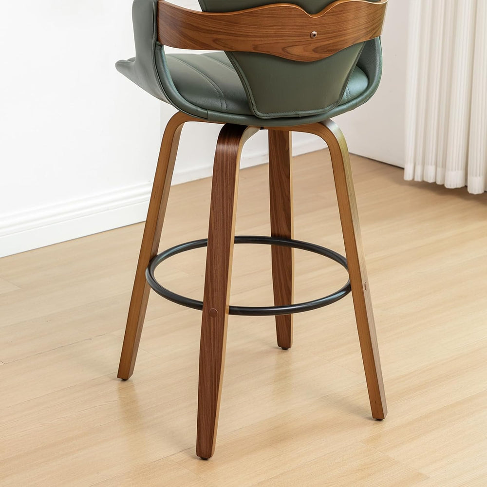 24.8" Swivel Bar Stools Set of 3,Mid Century Modern Counter Height Bar S...