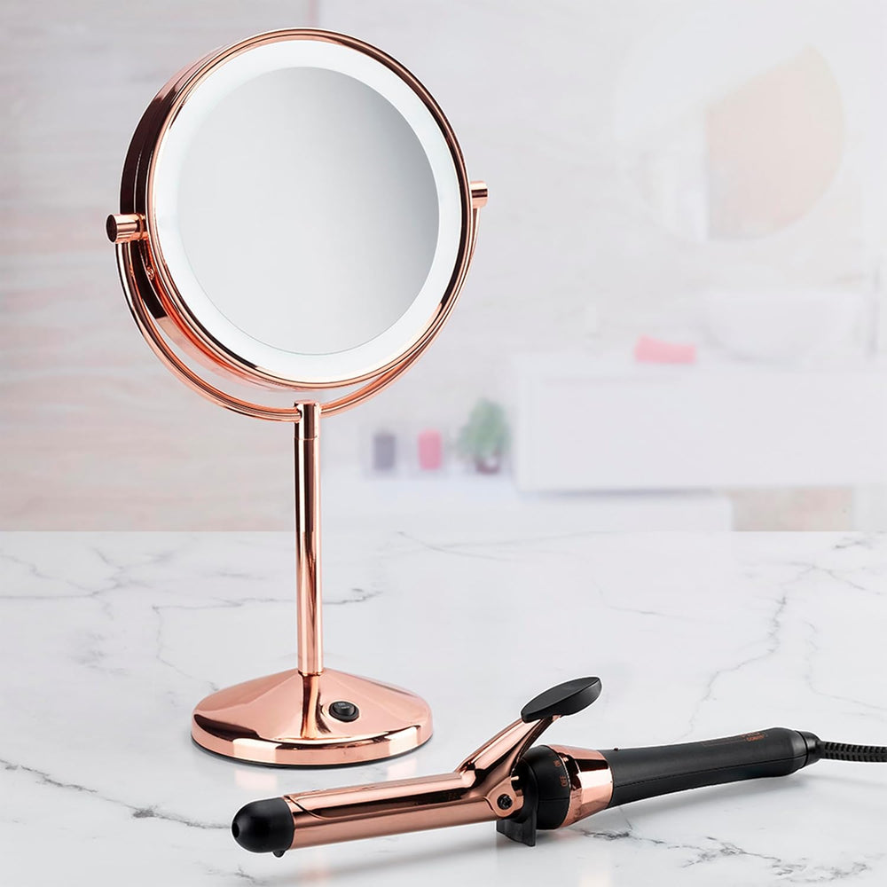Conair Vanity Mirror, LED Lighting, 1X/10X Magnifying, Rose Gold