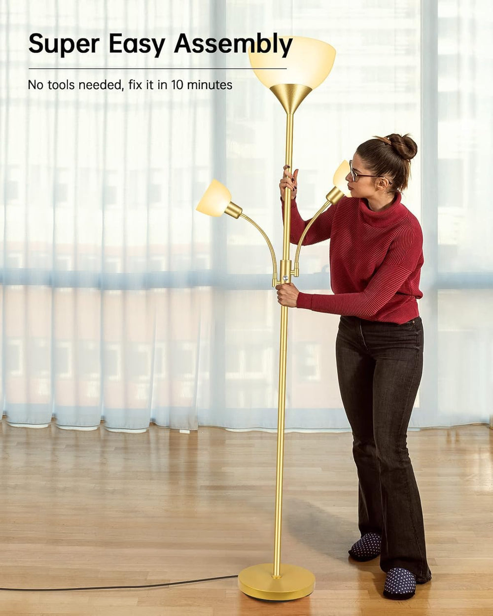 Floor Lamp, Torchiere Floor Lamps for Living Room, 71 Inch Tall Standing Lamp...