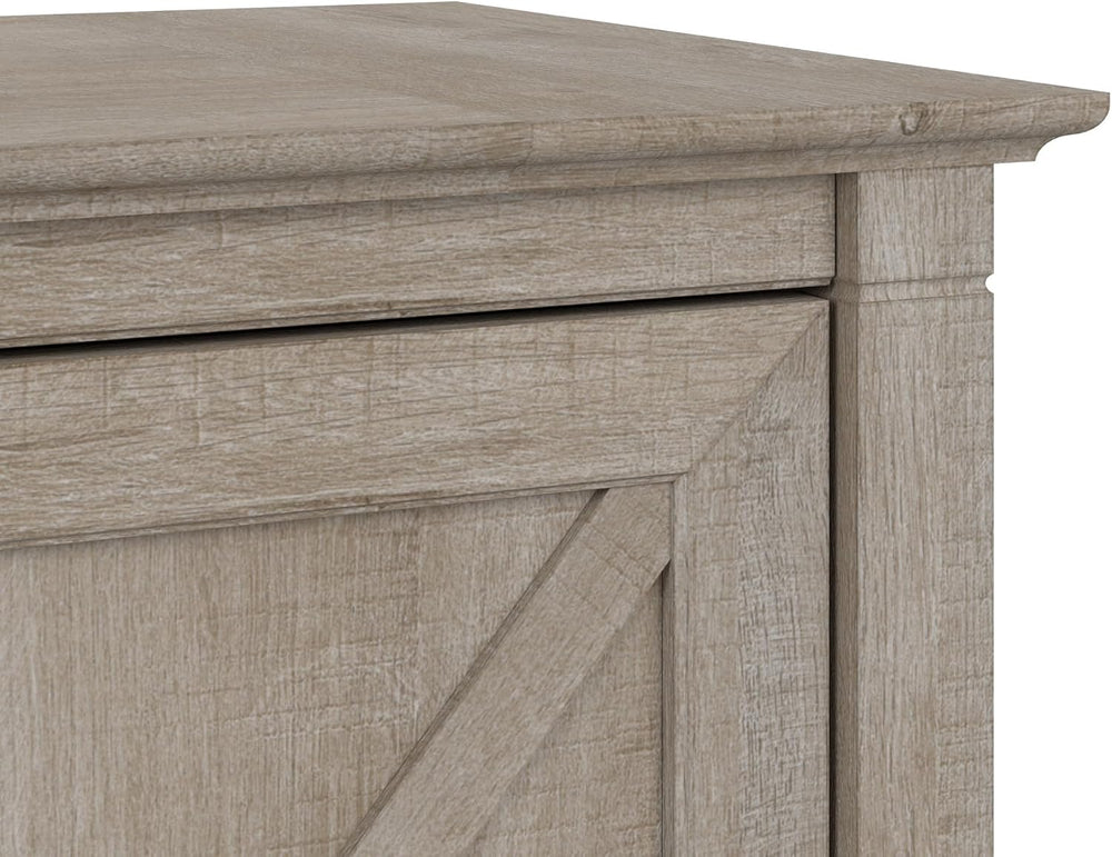 Bush Home Key West 2 Drawer Lateral File Cabinet in Washed Gray, Document Sto...