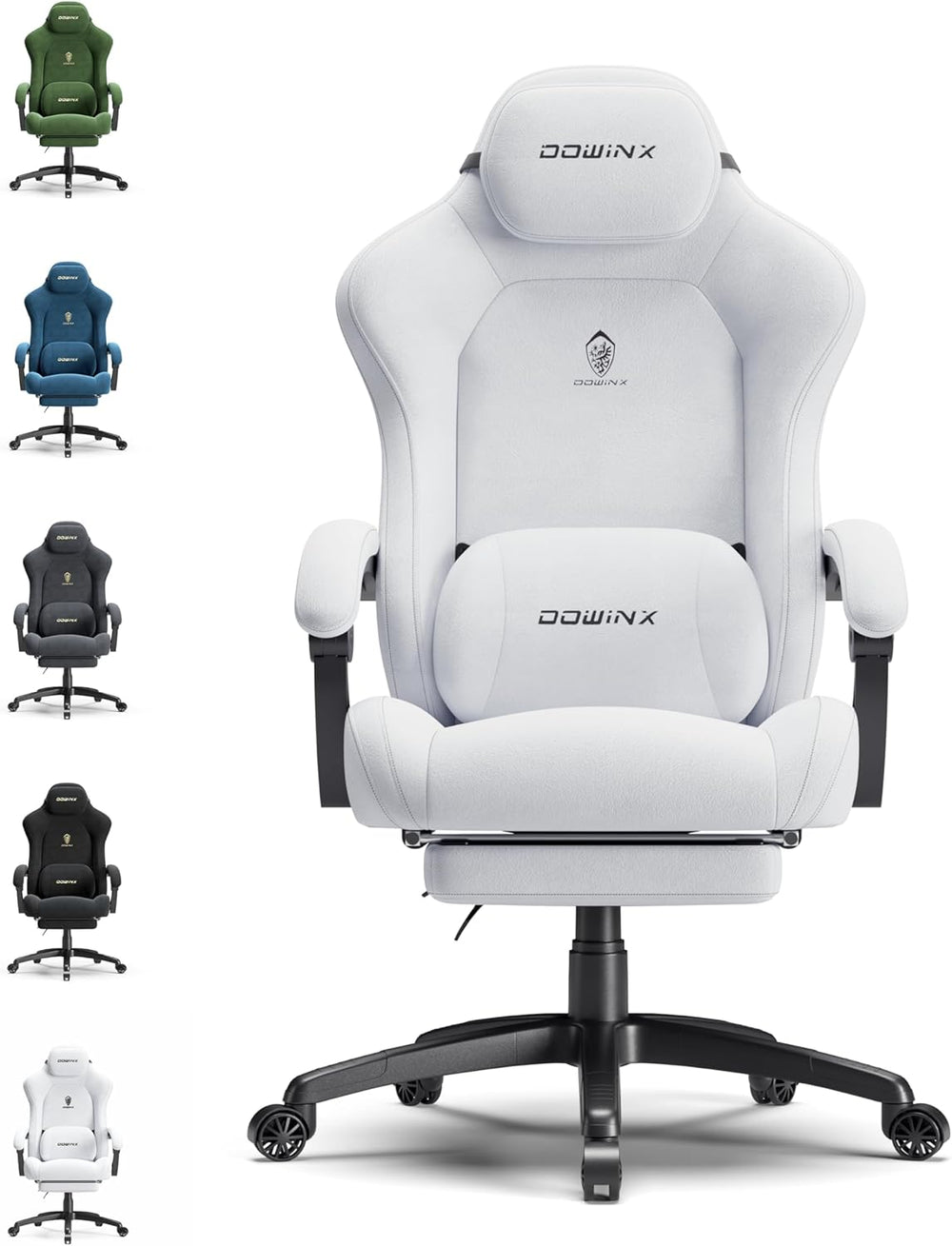 Dowinx Big and Tall Gaming Chair, Suede Fabric Game Chair with Pocket Spring ...