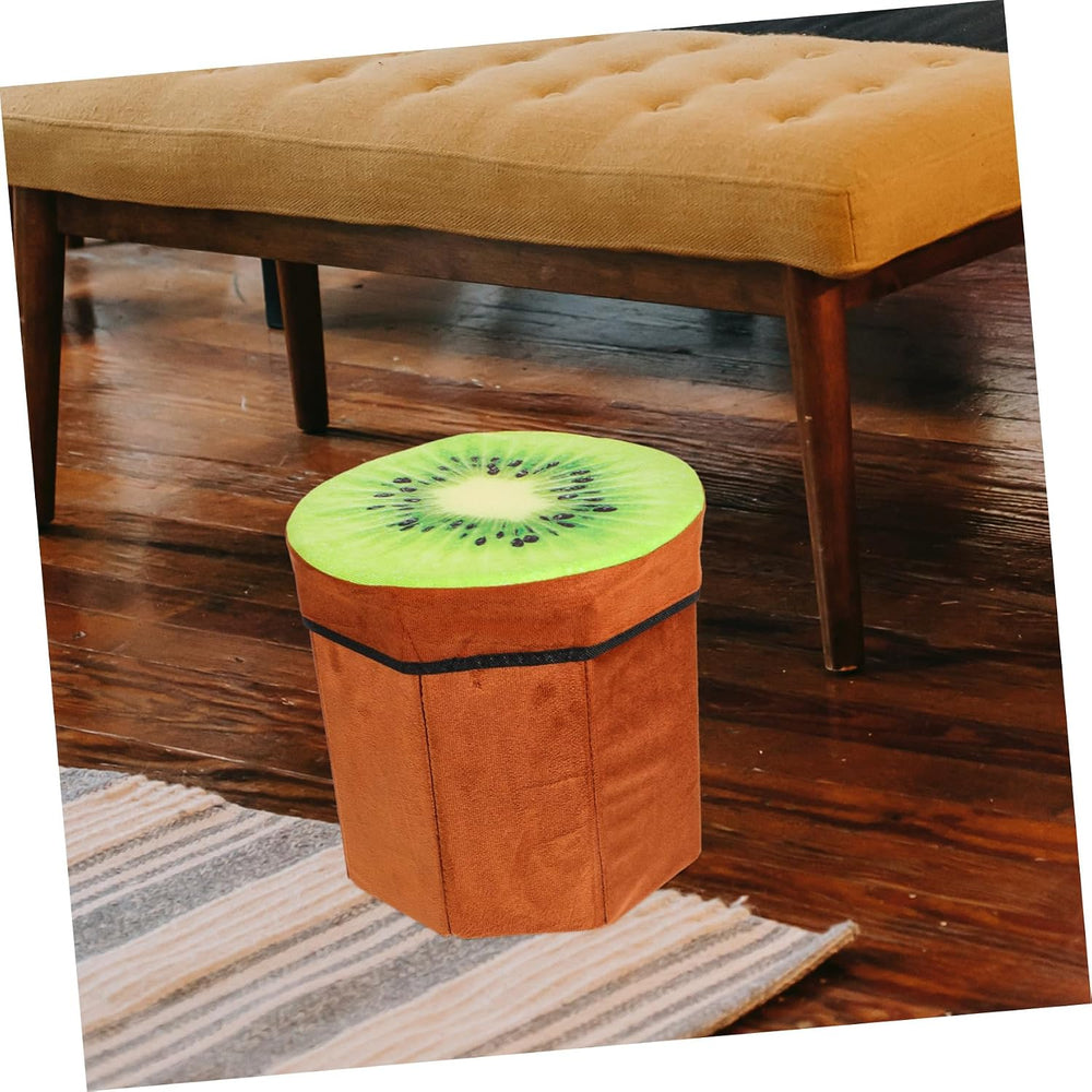 COLLBATH Fruit Stool Box Storage Folding Seat for Living Room Bedroom Boys an...