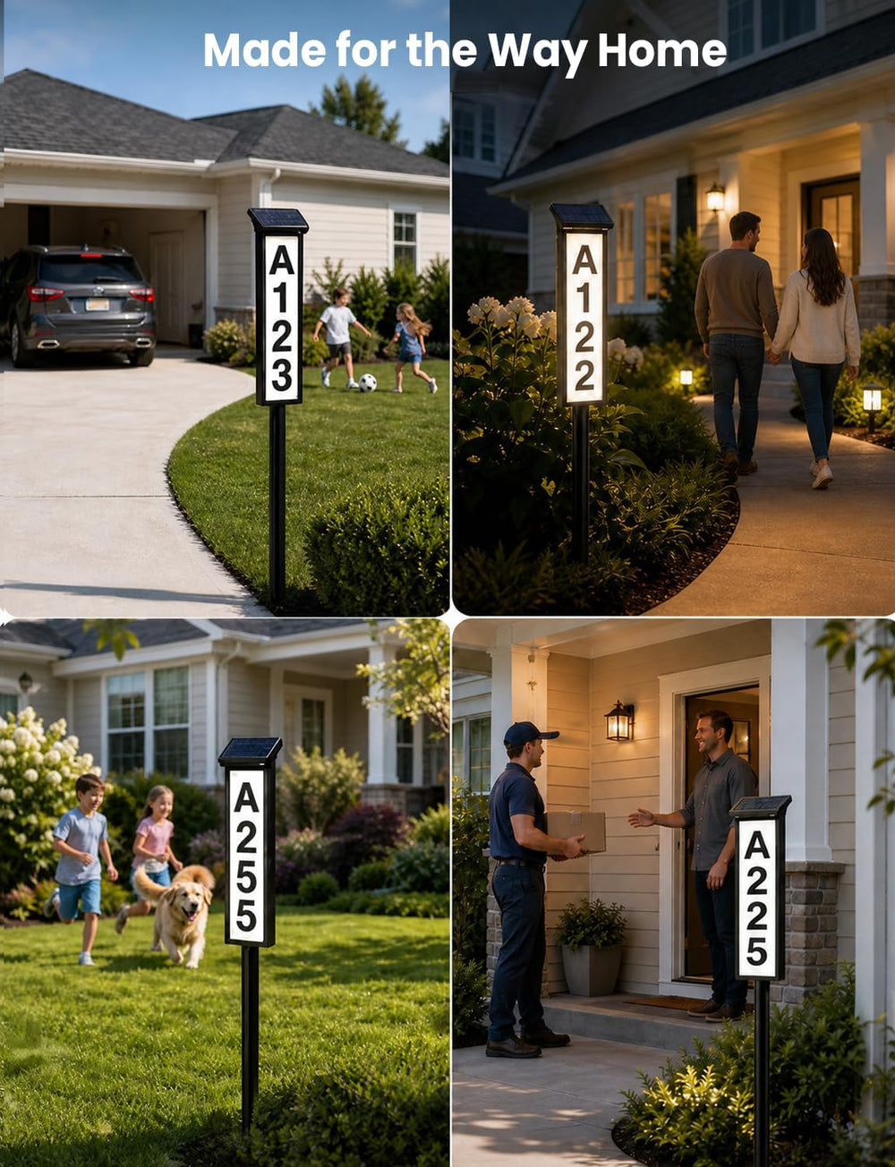 Yeelight Solar Address Sign, House Number for Outside Waterproof, 3-Color LED...