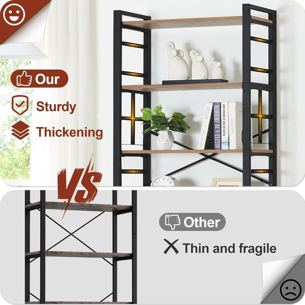 Hombazzar 7 Tier Bookshelf,84 inch Tall Bookshelf,Brown