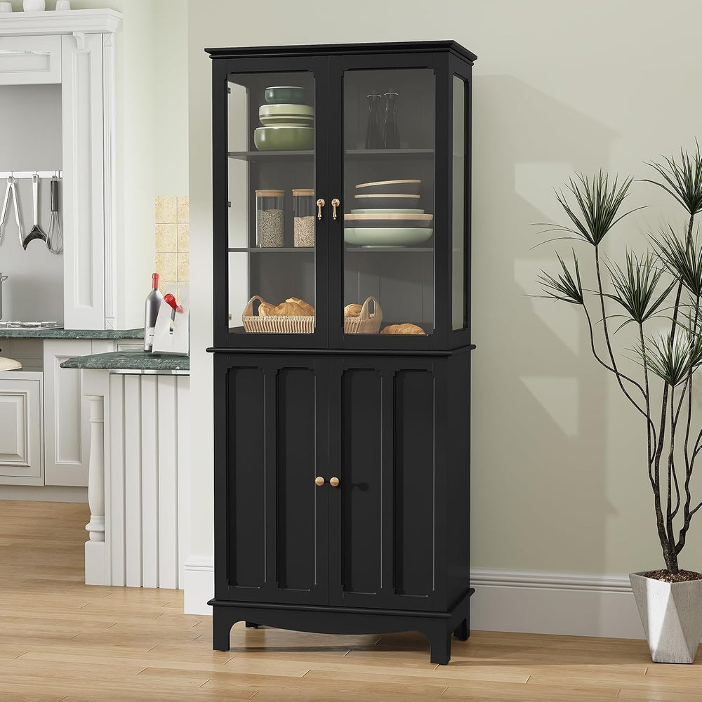 ARTPOWER 72" Freestanding Kitchen Pantry Storage Sideboard, Classical Ta...