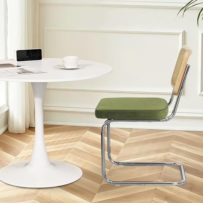 3-Piece 31.5" Round Dining Table Set for 2 with Upholstered Chairs – Spa...
