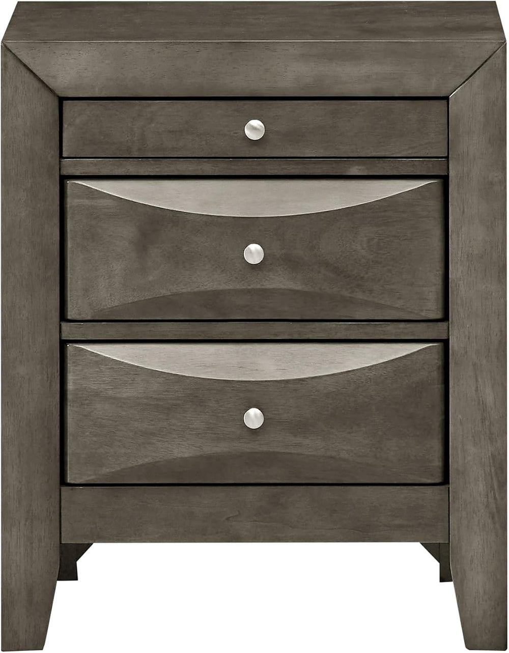Elegant Gray Storage Nightstand,for Small Spaces