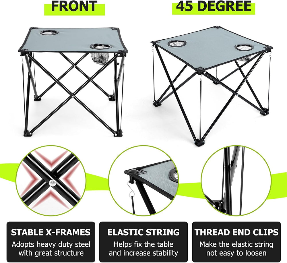 Joyfair Camping Lawn Chairs & Table Set, Large Beach Chairs for Outside |...
