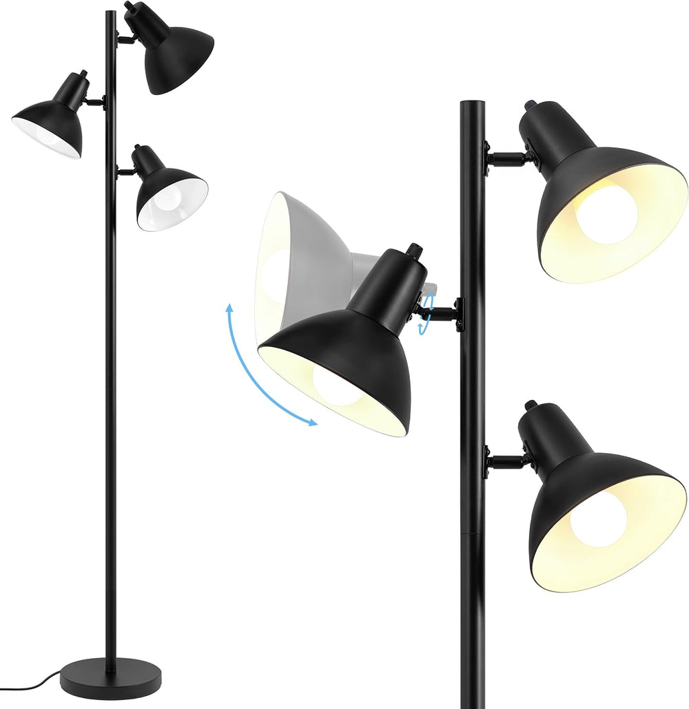 3 Light Floor Lamps for Living Room, 67" Tall Metal Modern Tree Floor Lamp