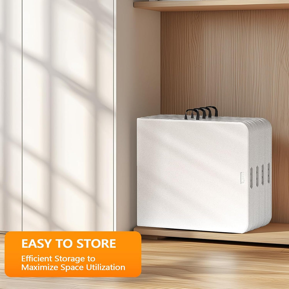 Bonnlo 2P Folding Table 6ft, Portable Collapsible Plastic White Long Tables f...