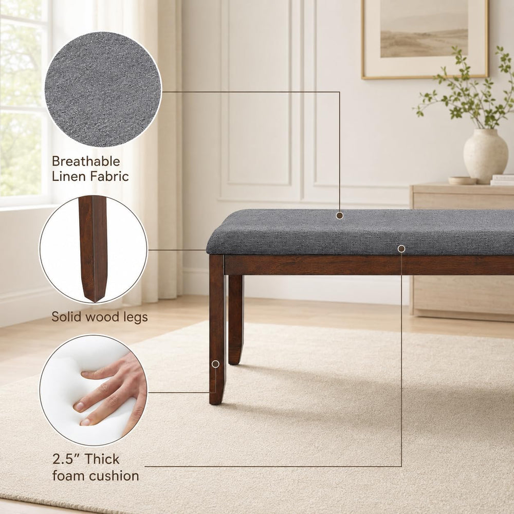 NAFORT Dining Bench Entryway Bench Upholstered Dining Bench