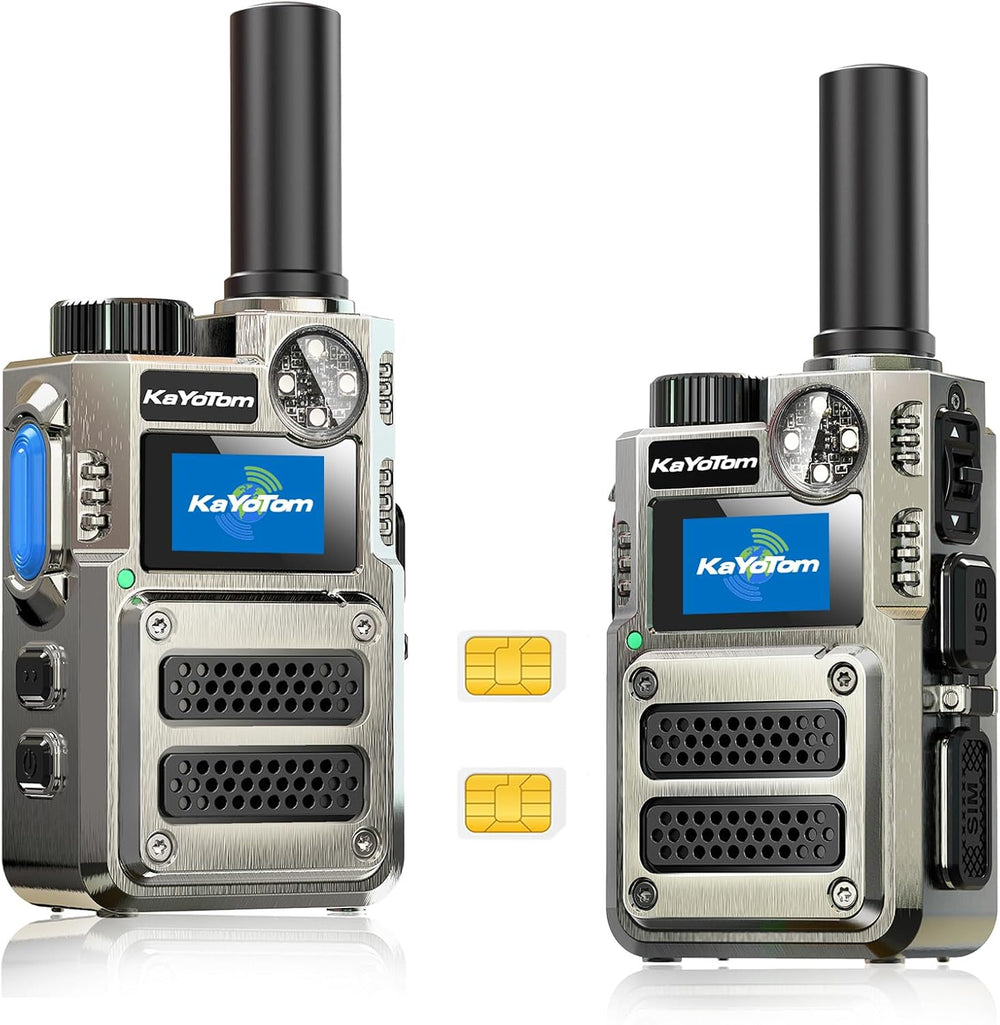 Lifetime Free Global Unlimited Range 4G LTE PoC Walkie Talkies Long Range Rap...