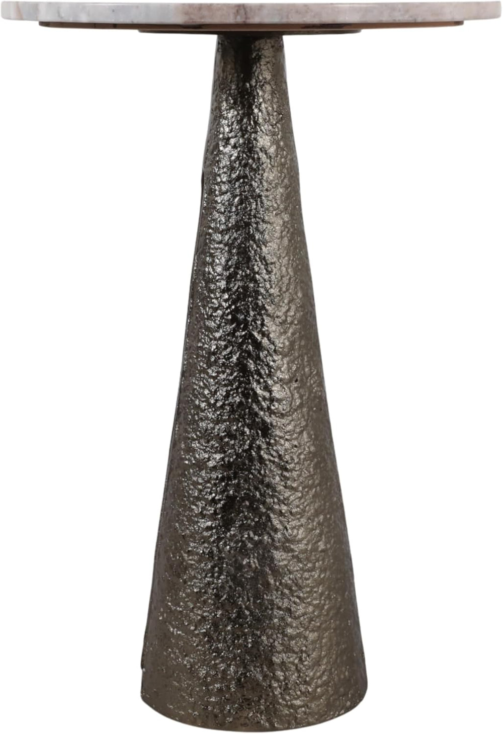 Luxury End Table, Side Table, or Night Stand for Home Decor - Metal Cone Pede...