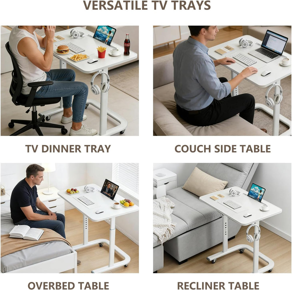 BeGyoku TV Dinner Tray Table,TV Trays for Eating on Couch,Height Adjustable T...
