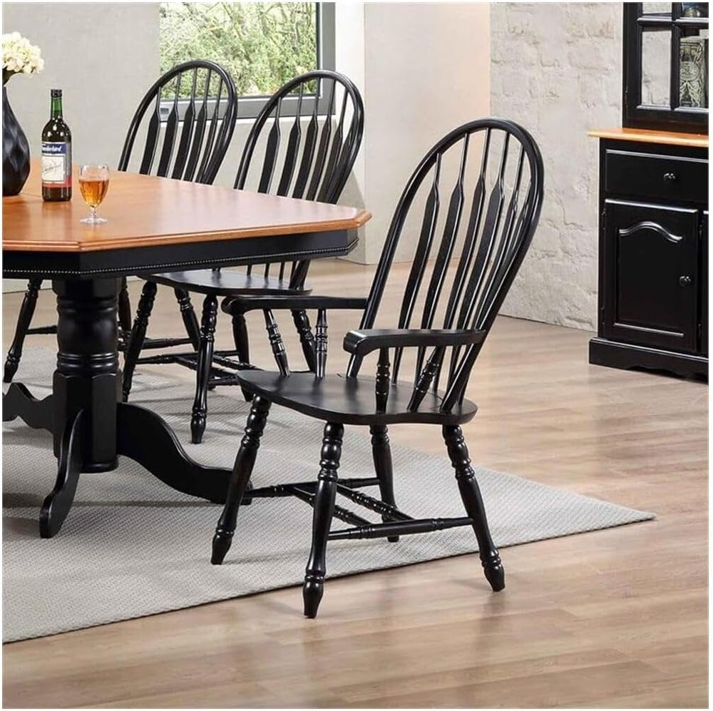 HomeStock Comfort Back Dining Armchair with Sculpted Arms and Contoured Seat ...