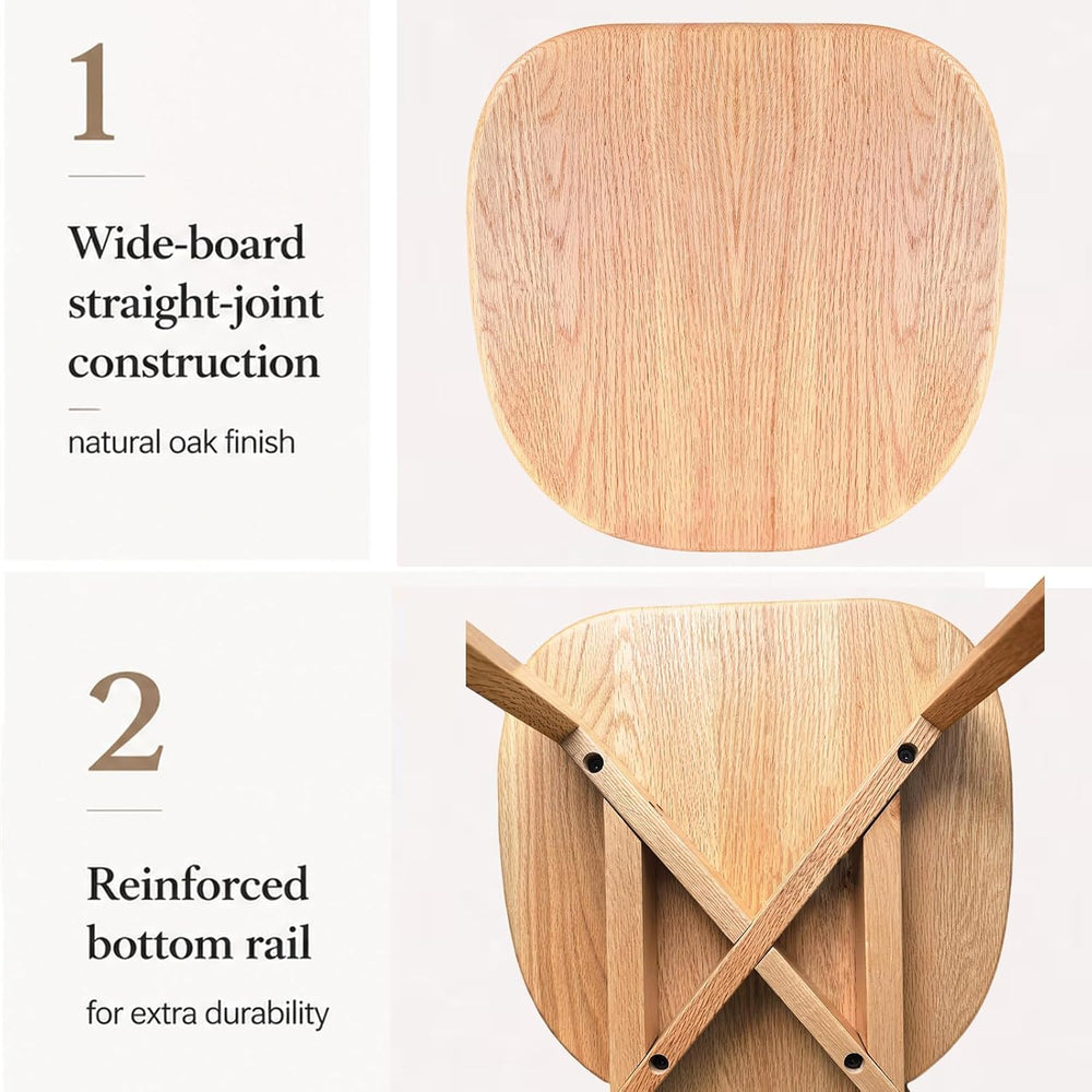 Solid Oak Wood Dining Chairs Set of 6 | Heavy Duty 400 lbs Commercial Grade |...