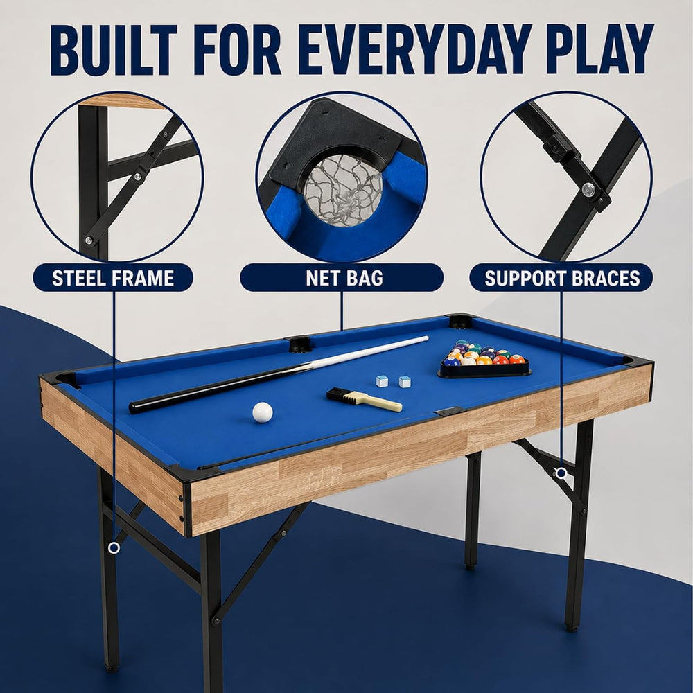 6 in 1 Multi Game Table Folding Pool Table, Billiard, Hockey, Table Tennis, B...