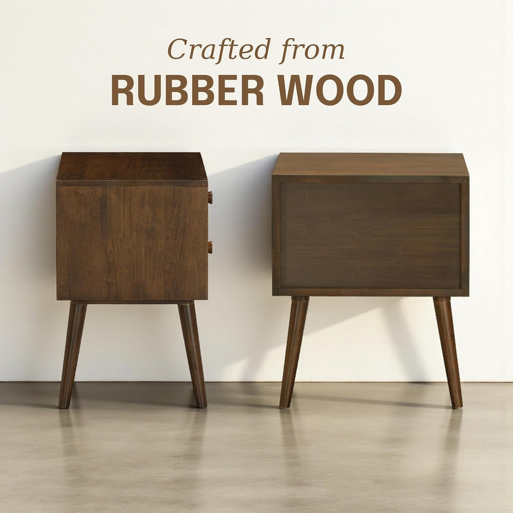 NTC Lux Nightstand with 2 Drawers, Featuring Adaptable Design, 150 lbs Load C...