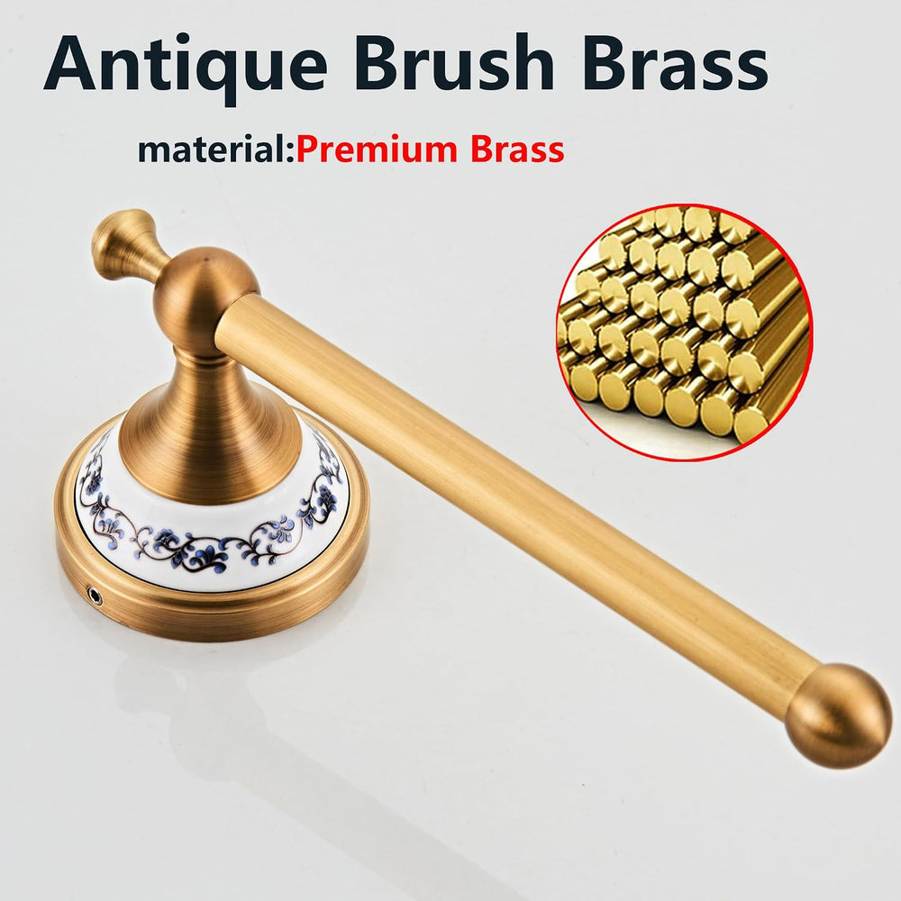 Antique Brass Toilet Paper Holder Hand Towel Holder, Bathroom Brass Hardware ...