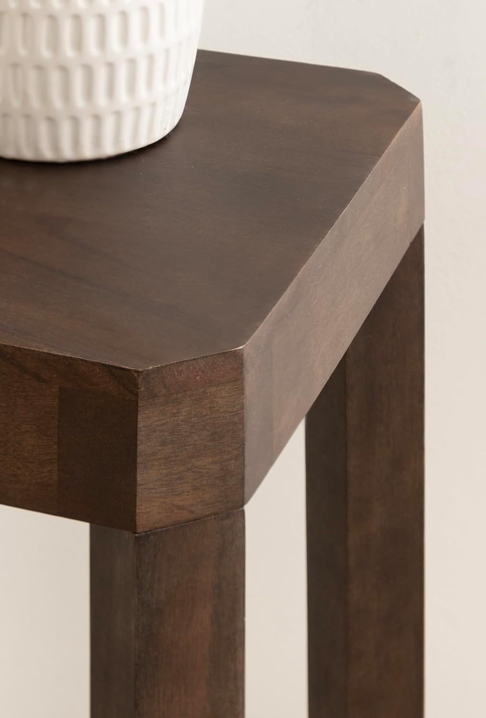 Kate and Laurel Talcott Modern Square Wood Drink Table, 12 x 12 x 28, Dark Br...