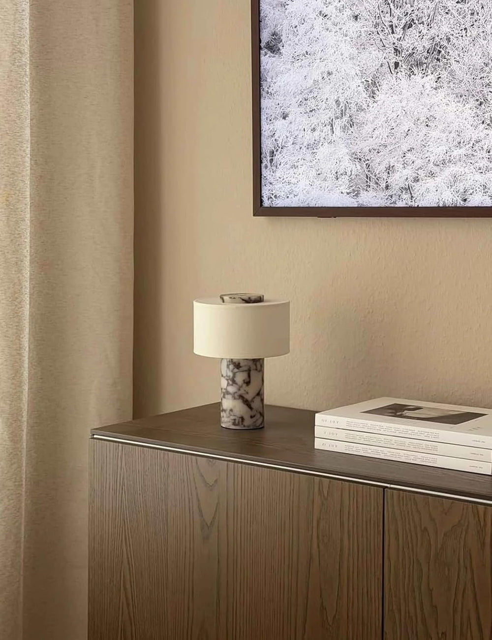 BSOD Marble Lamp, Stone Table Lamps Rechargeable Modern Decorative Touch Dimm...