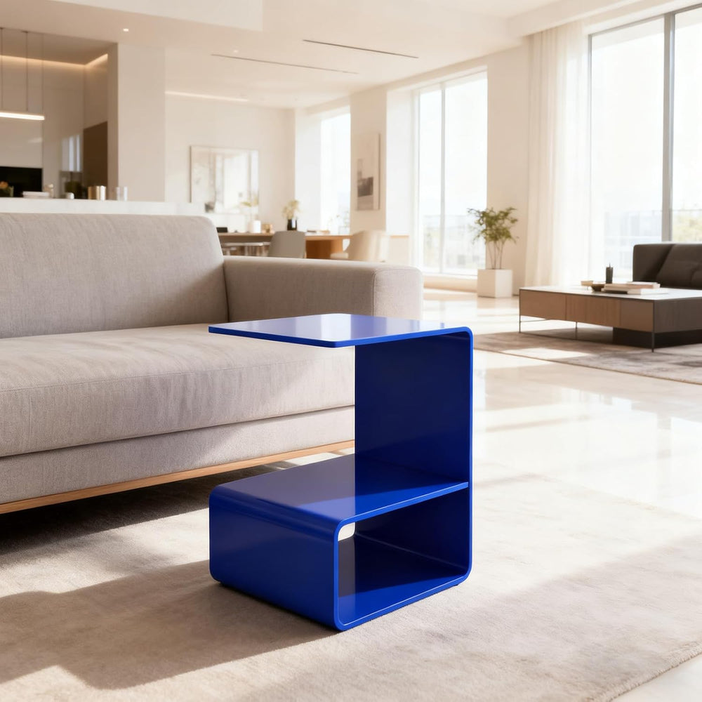 3-Tier Acrylic End Table, Sofa Side Couch Table Coffee Table, Small Space Org...