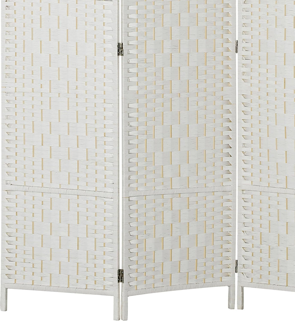 HOMCOM Room Divider 3-Panel, 6FT-Tall Folding Privacy Screen, White