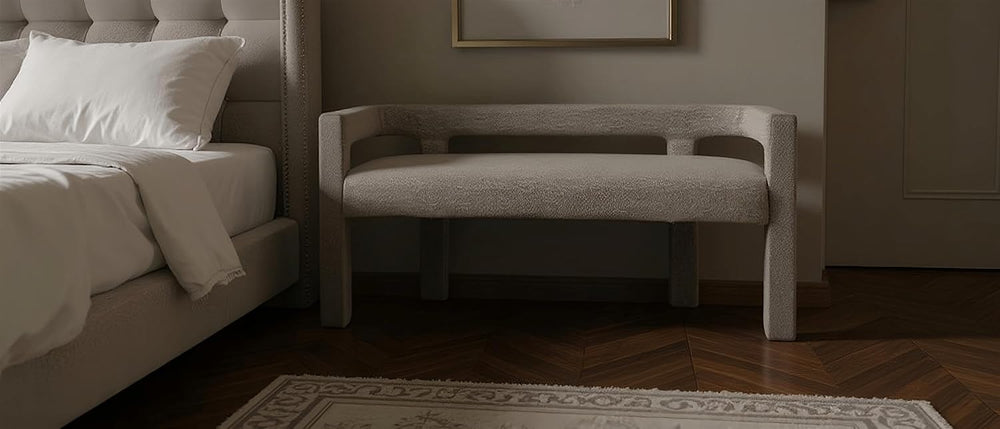 Meridian Furniture 865Brown Athena Collection Modern | Contemporary Boucle Fa...