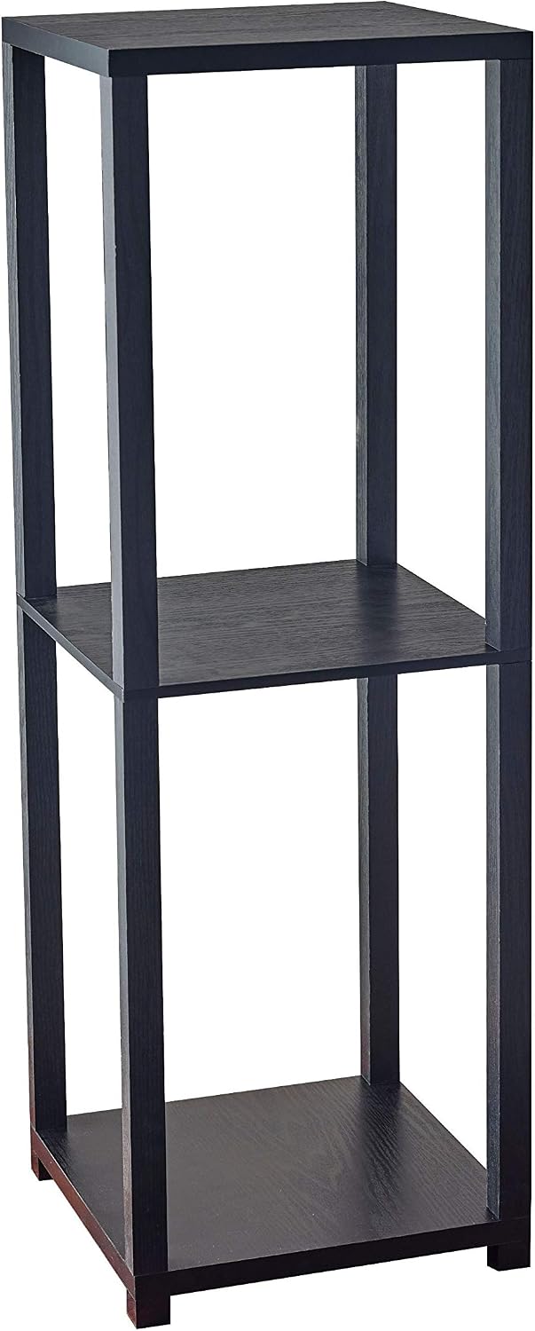 Tall Pedestal Black Modern Contemporary Square Wood