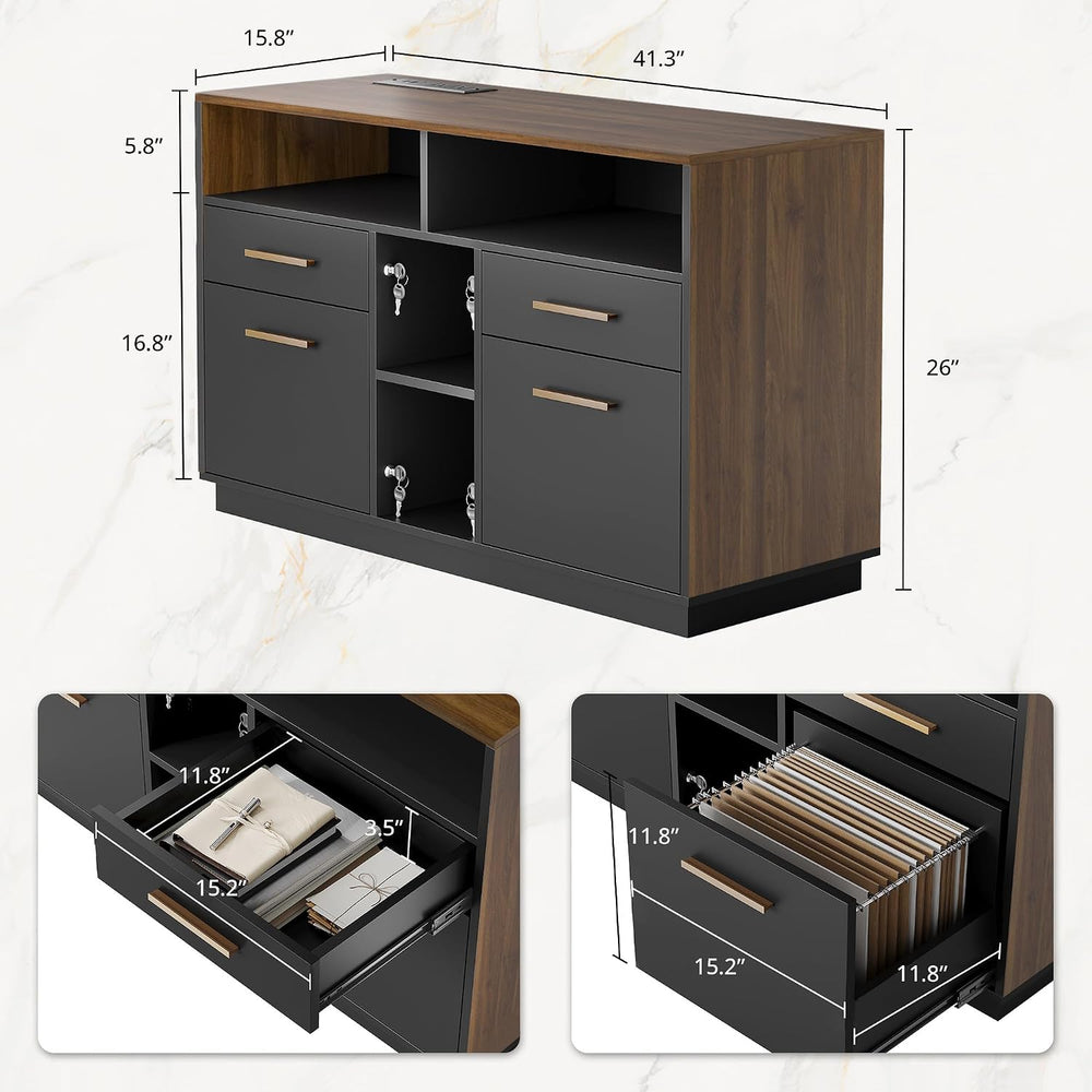 ModernMate 4 Drawer File Cabinet with Lock, Filing Cabinet for Home Office | ...