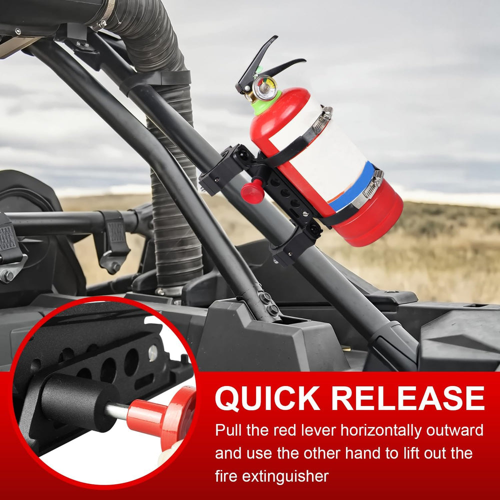 Quick Release Roll Bar Fire Extinguisher Mount Holder Bracket Kits Compatible...