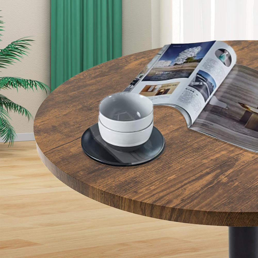 Round Bar Table Height Adjustable with MDF Top, 23.6 i n Modern Cocktail Bar ...