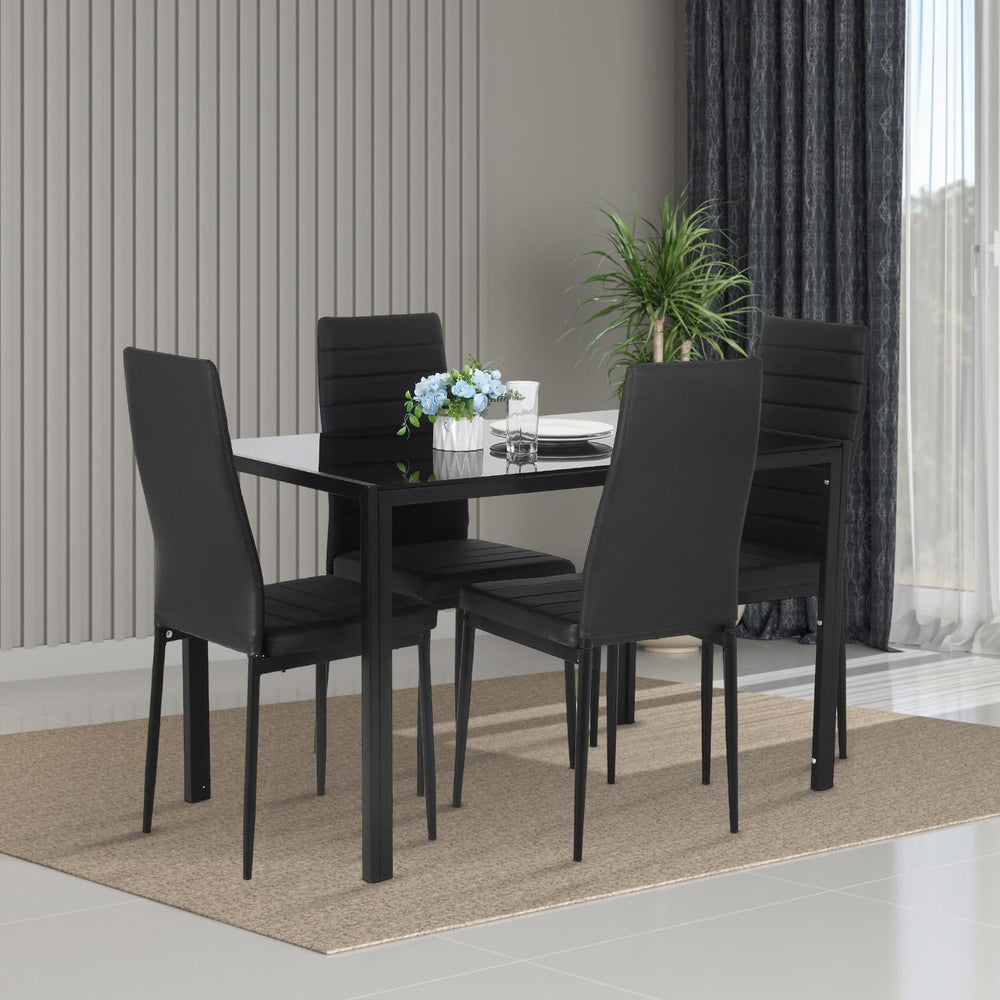 NChanmar Dining Table Set for 4 Furniture 5 Piece Faux Dining Set, Modern Kit...