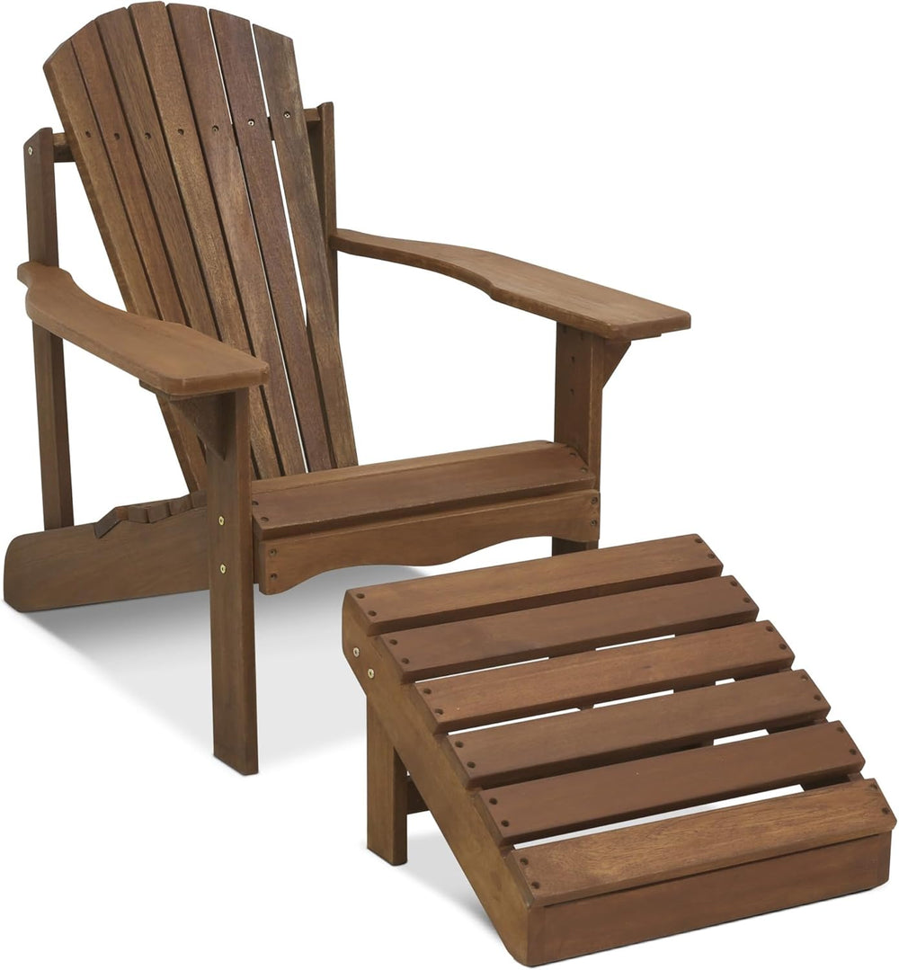 Furinno TIOMAN Patio Chair, Adirondack Outdoor Lawn Chair, Armchair in Teak O...