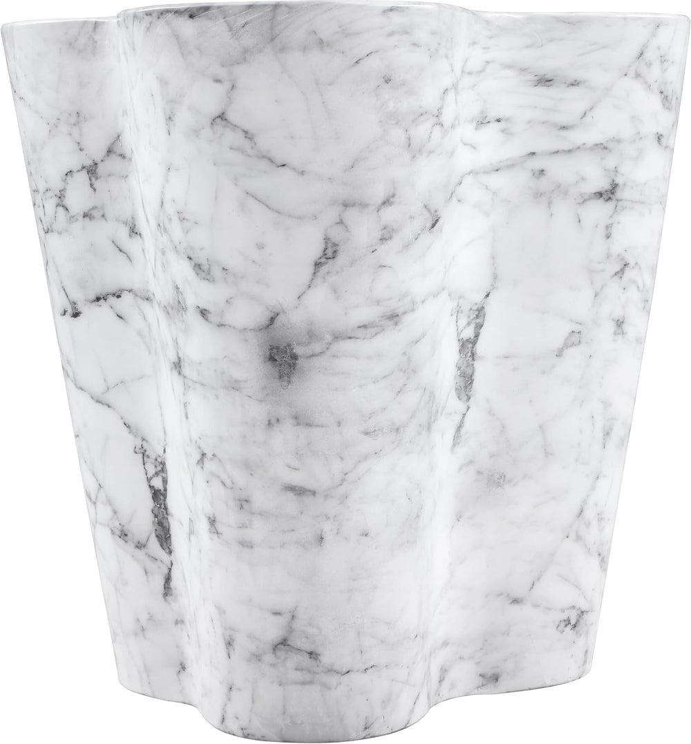 Meridian Furniture 99033White-ET Monza Collection Art Deco Marble Finish Indo...