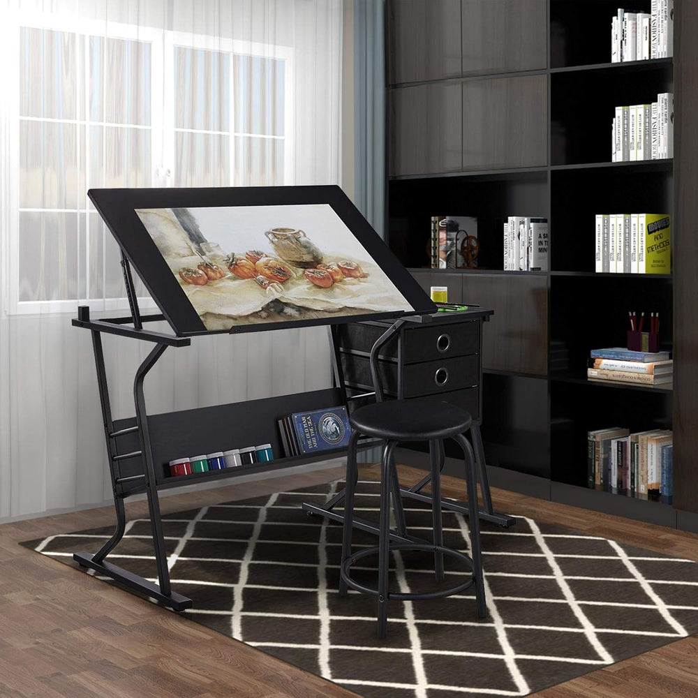 Topeakmart Height Adjustable Drafting Table Art Craft Desk Work Station Hobby...
